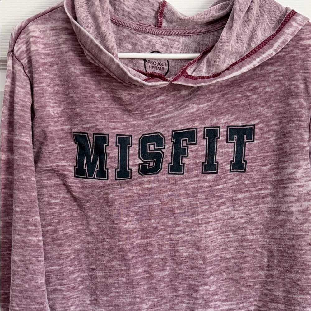 Project Karma T Maroon Misfit Hoodie
